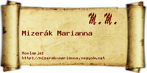 Mizerák Marianna névjegykártya